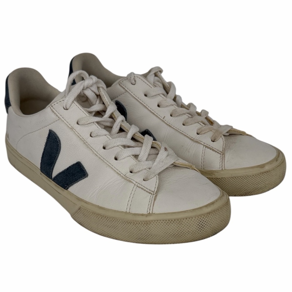 Veja Campo California Suede Leather Women Sneaker Wht/Blue Chromefree T2 Size 10